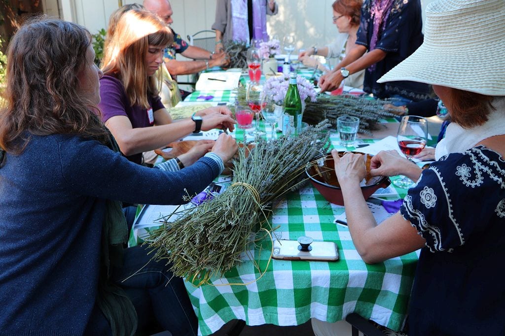 Photo of Atélier Botanique workshop on 9/7/19 with Kate Levine and participants