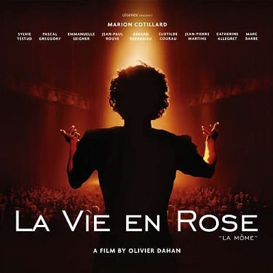 Film advertisement for La Vie En Rose movie with Marion Cotillard