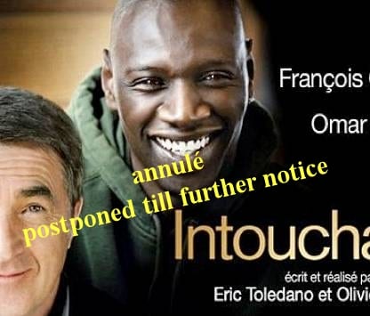 Image of "Intouchables" movie ad with François Cuvet and Omar Sy