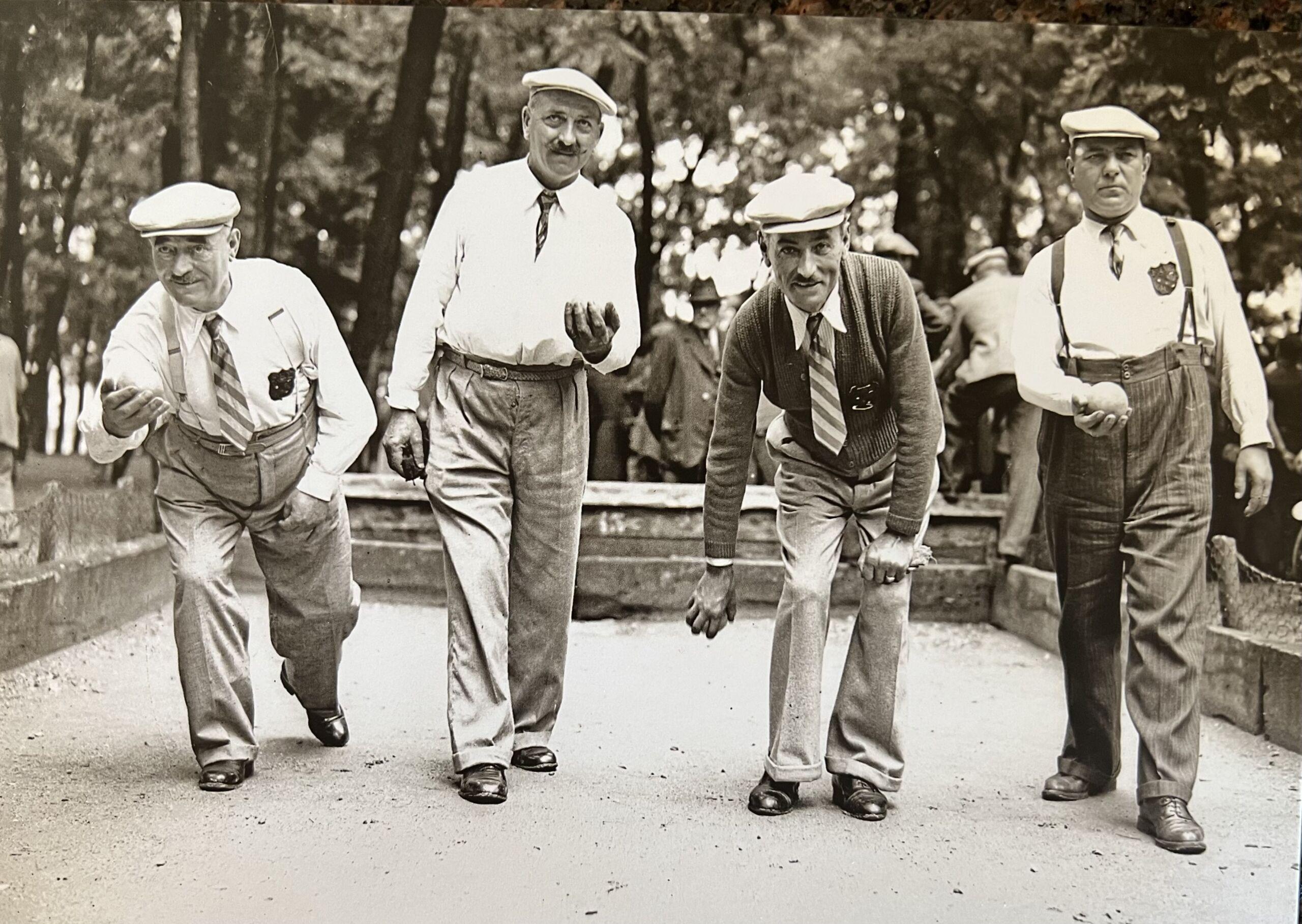 French Petanque players vintage photo