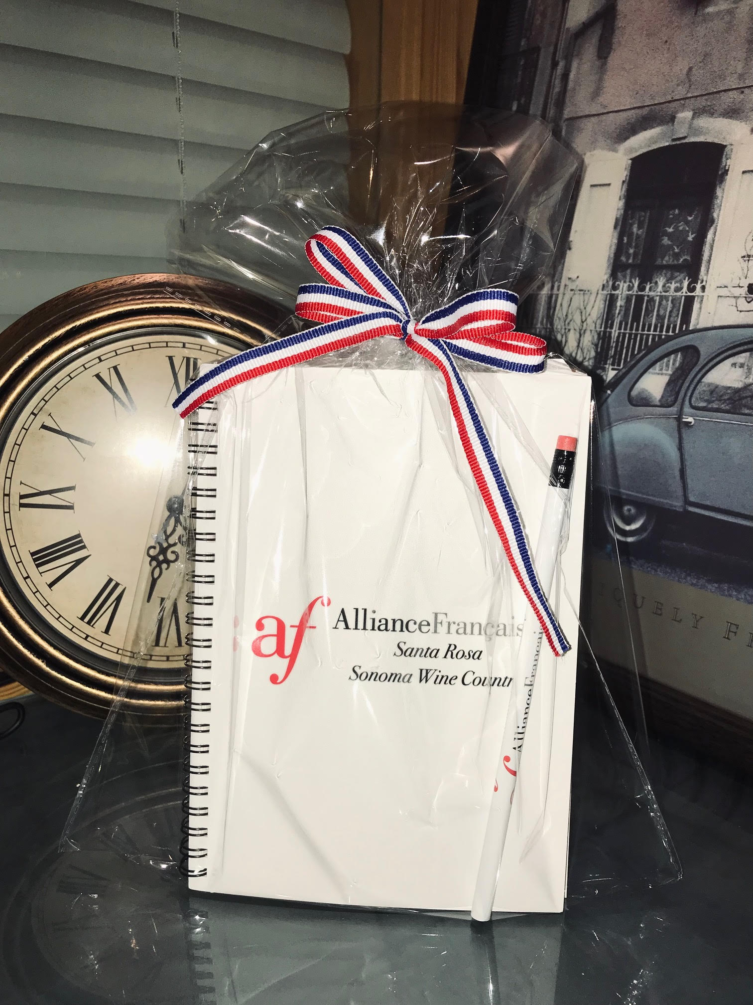 AFSR notebook and pencil